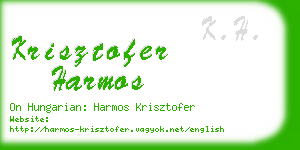 krisztofer harmos business card